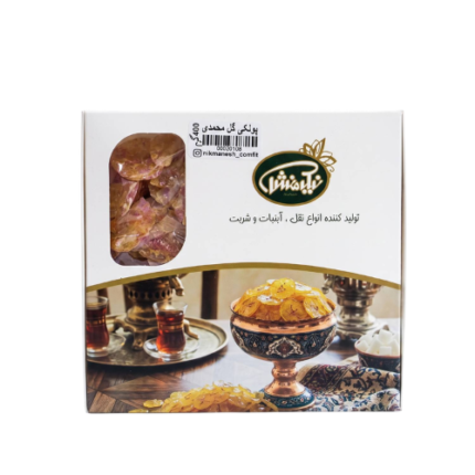 پولکی گل محمدی نیک‌منش، تلفیقی از اصالت شیرینی‌های سنتی، ظرافت بافت و رایحه آرام‌بخش گل سرخ است؛ انتخابی شایسته برای کسانی که پذیرایی ایرانی را با طعم و عطری متفاوت می‌پسندند.